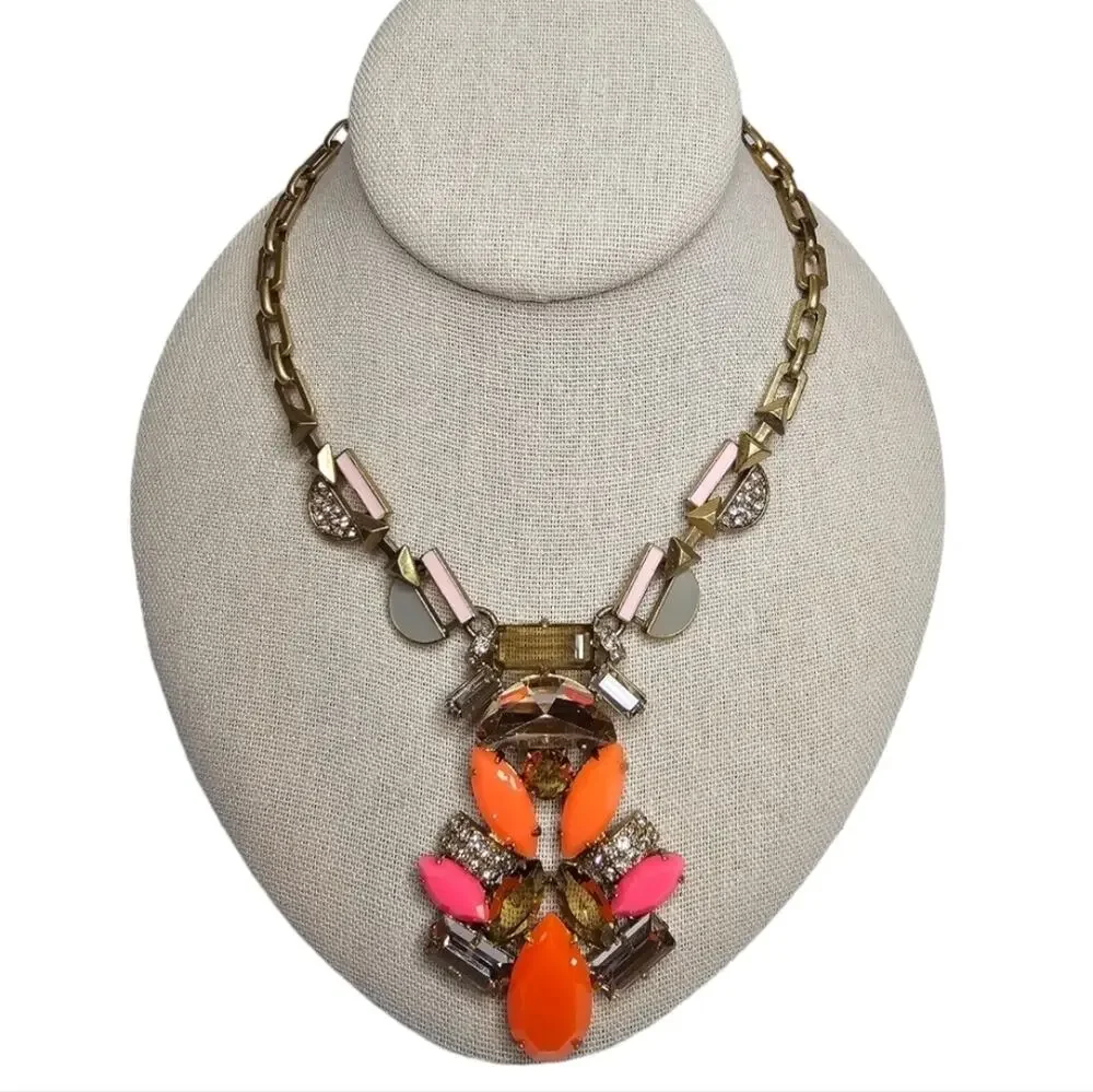 Stella & Dot Pop Geo Vibrant Pendant Statement Necklace Retired